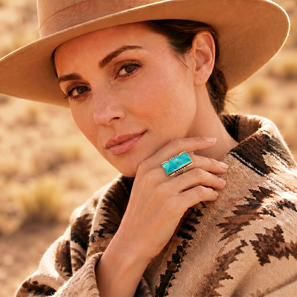 Turquoise Ring Sterling Silver R2017-C75