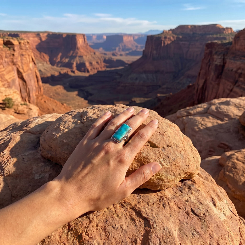 Turquoise Ring Sterling Silver R2017-C75
