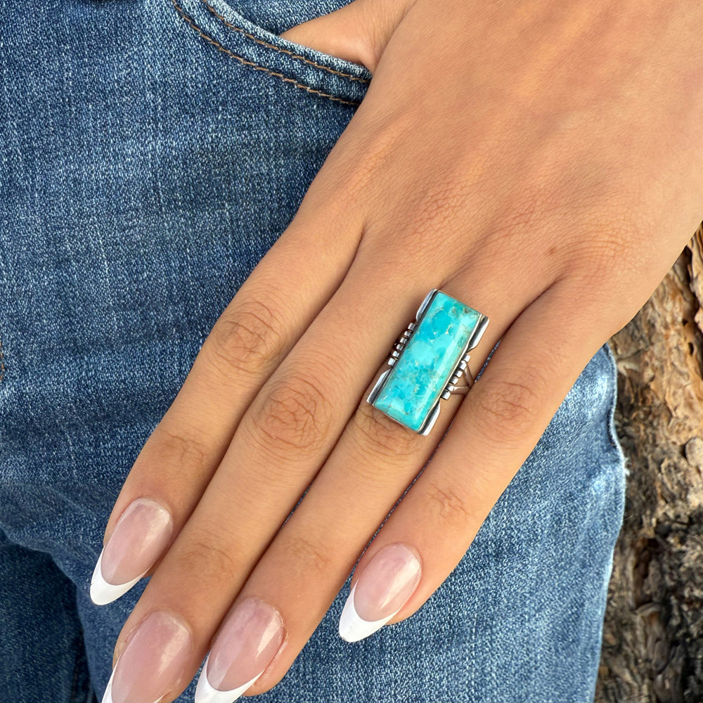 Turquoise Ring SilverBronzé R2017-SB-C75