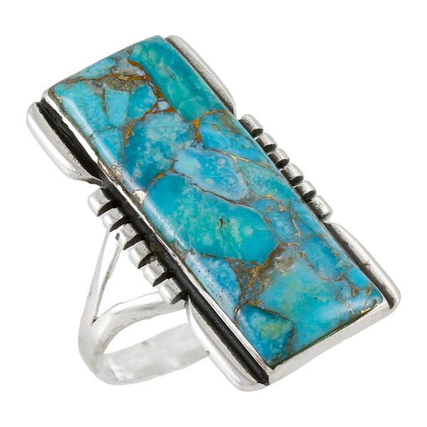 Sky Matrix Turquoise Ring Sterling Silver R2017-C94