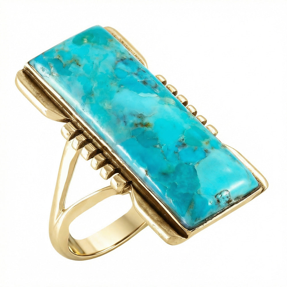 Turquoise Ring GoldBrass™ R2017-GB-C75