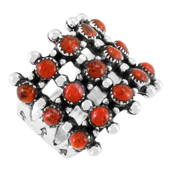 Coral Ring Sterling Silver R2022-C74