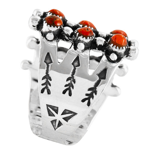 Coral Ring Sterling Silver R2022-C74