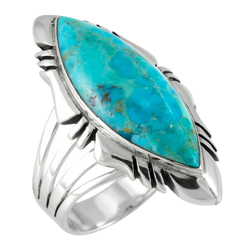 Turquoise Ring Sterling Silver R2023-C75