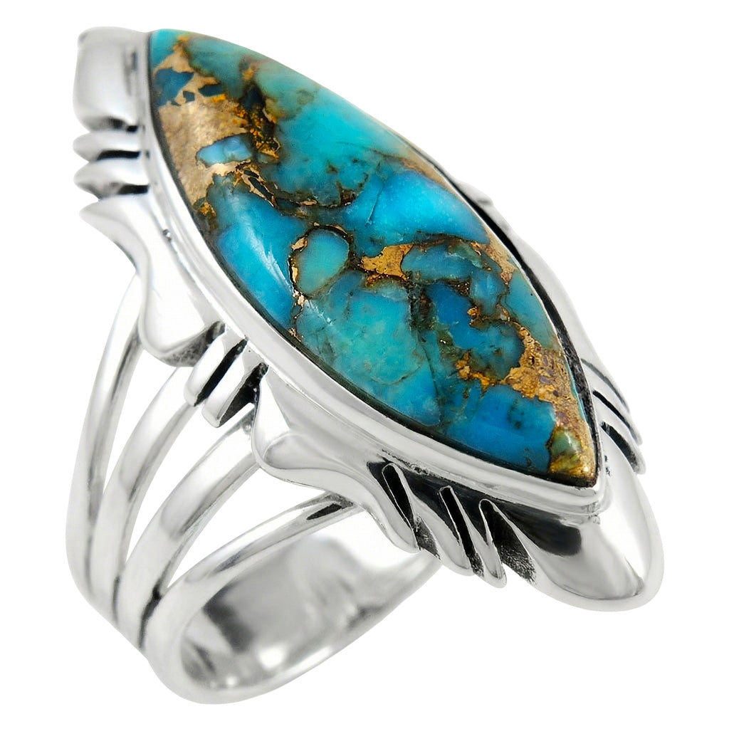Matrix Turquoise Ring Sterling Silver R2023-C84
