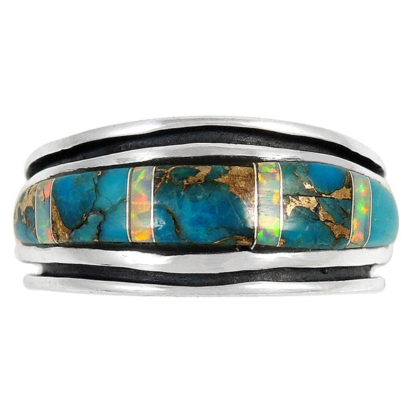 Sterling Silver Ring Matrix Turquoise R2024-C84