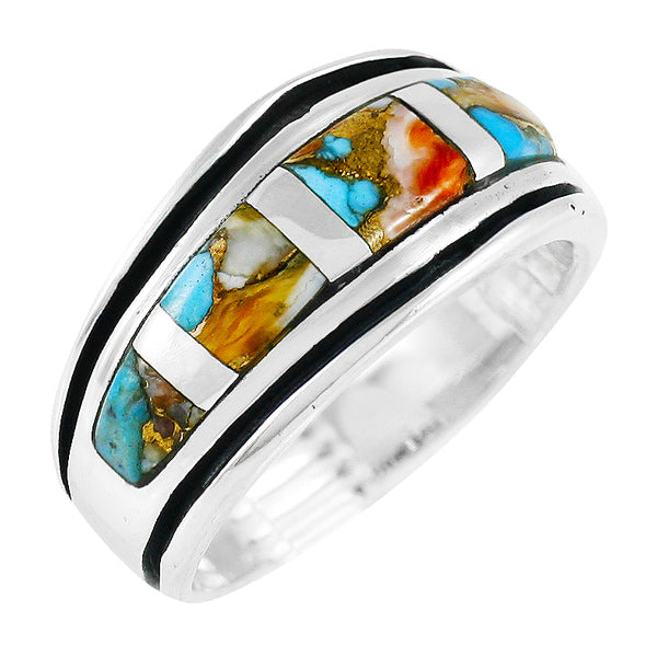 Spiny Turquoise Ring Jewelry Sterling Silver R2024-C89