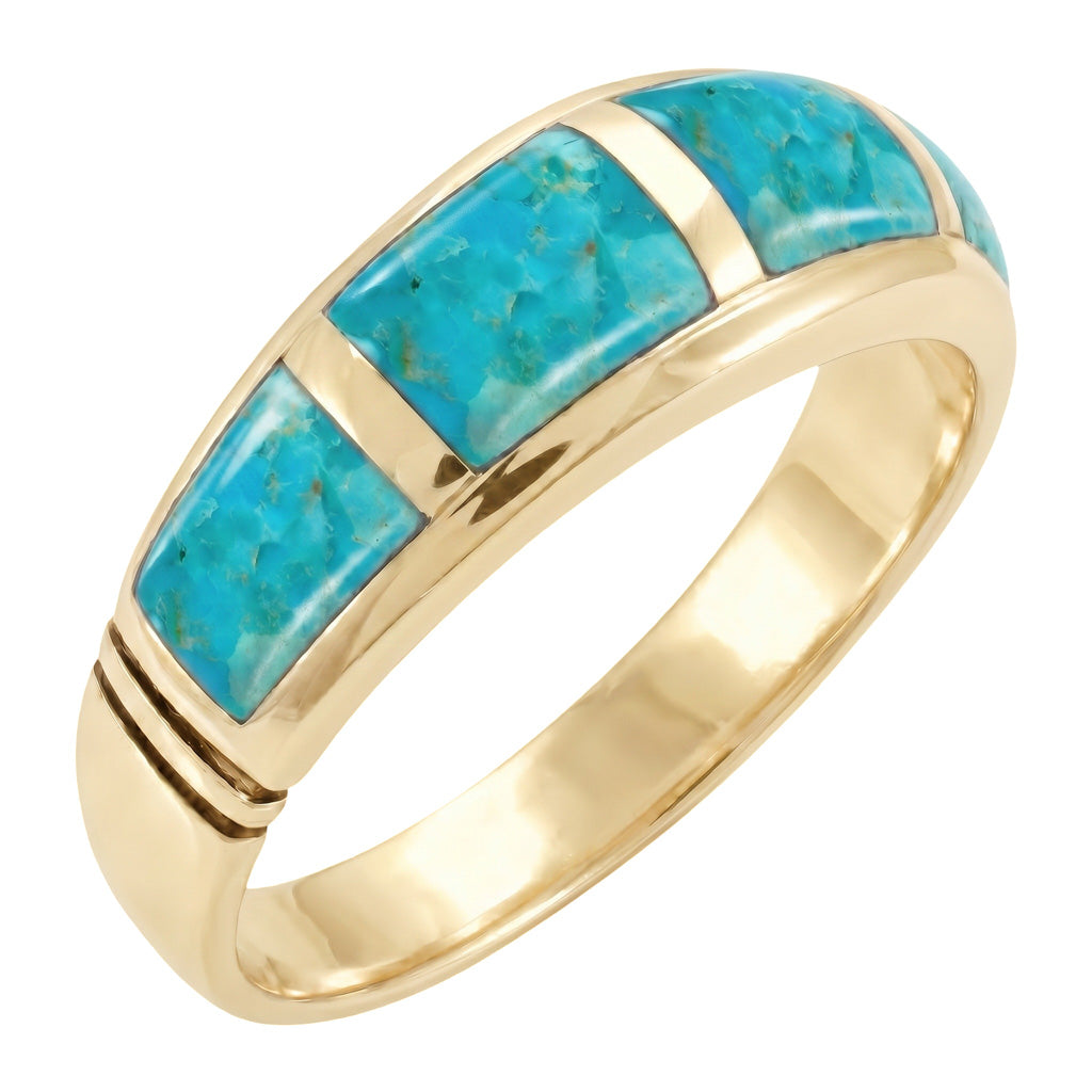 Turquoise Ring GoldCopper™ R2025-GB-C05 (Unisex, Sizes 6-14)