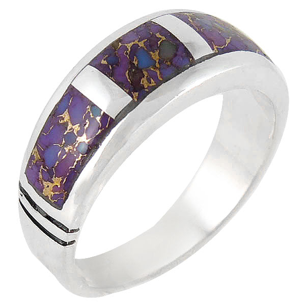 Purple Turquoise Ring Sterling Silver R2025-C07