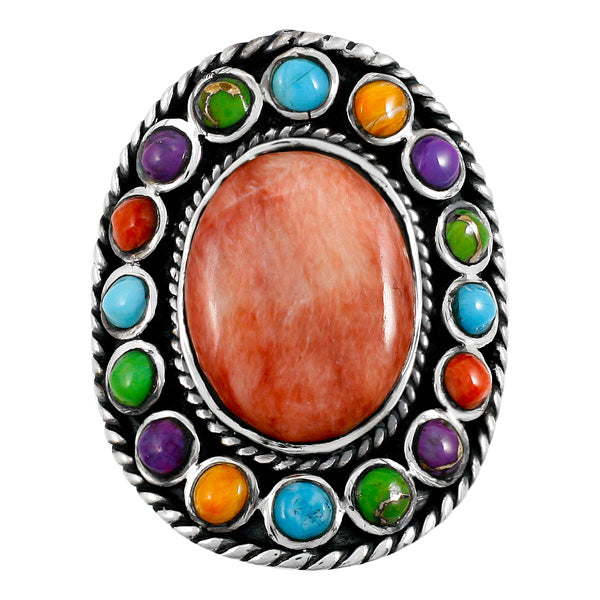Multicolor Flower Ring Sterling Silver R2031-C72