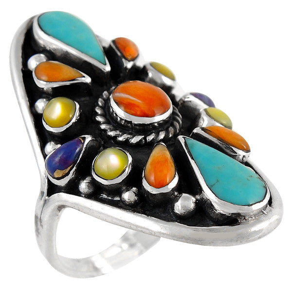 Multicolor Ring Sterling Silver R2034-C71