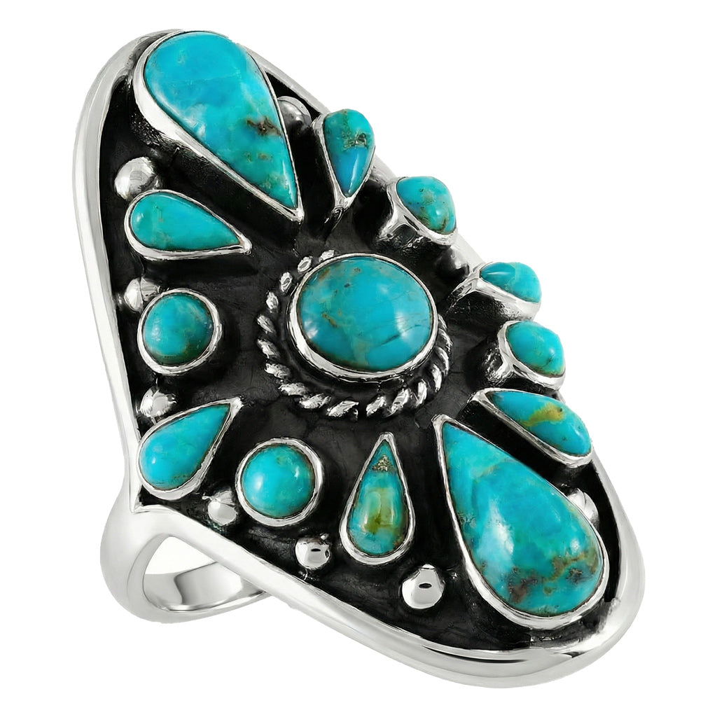 Turquoise Ring SilverBronzé R2034-SB-C75