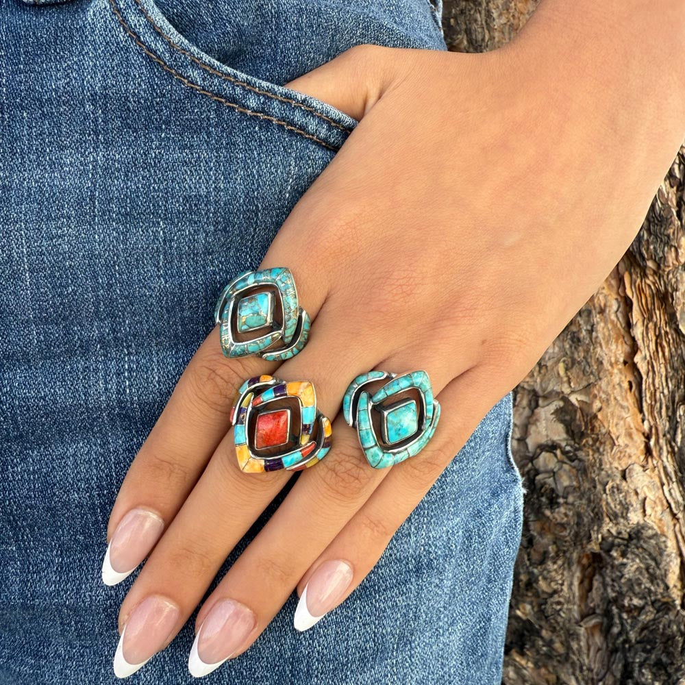 Turquoise Ring Sterling Silver R2040-C05