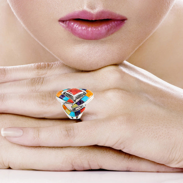 Multicolor Ring Sterling Silver R2040-C00