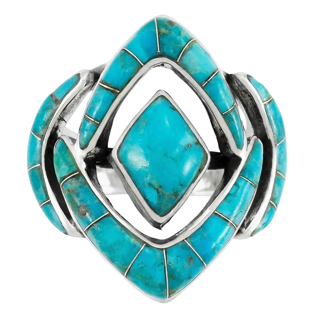 Turquoise Ring Sterling Silver R2040-C05
