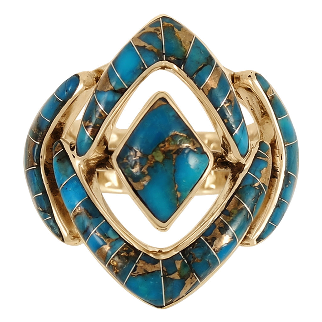 Matrix Turquoise Ring GoldCopper R2040-GB-C84