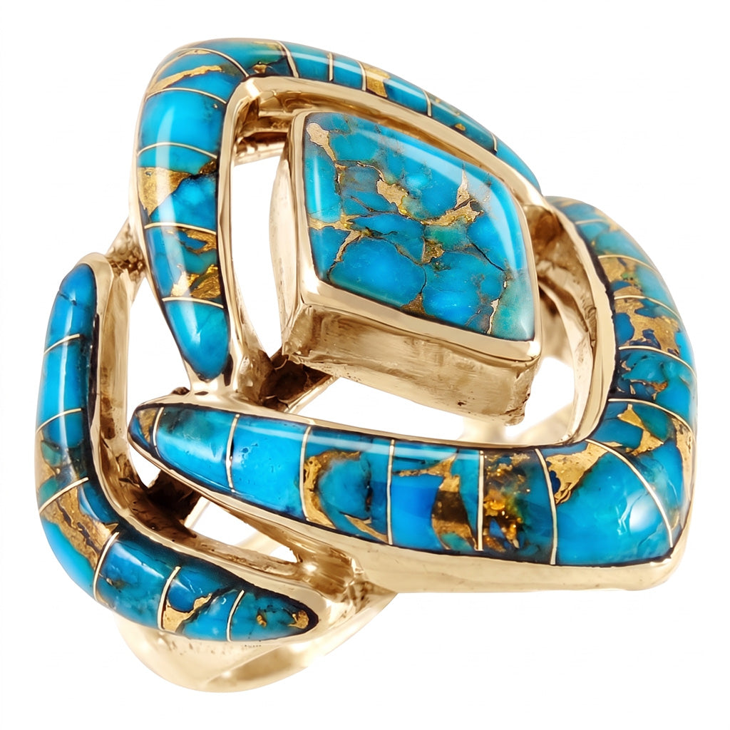Matrix Turquoise Ring GoldCopper R2040-GB-C84