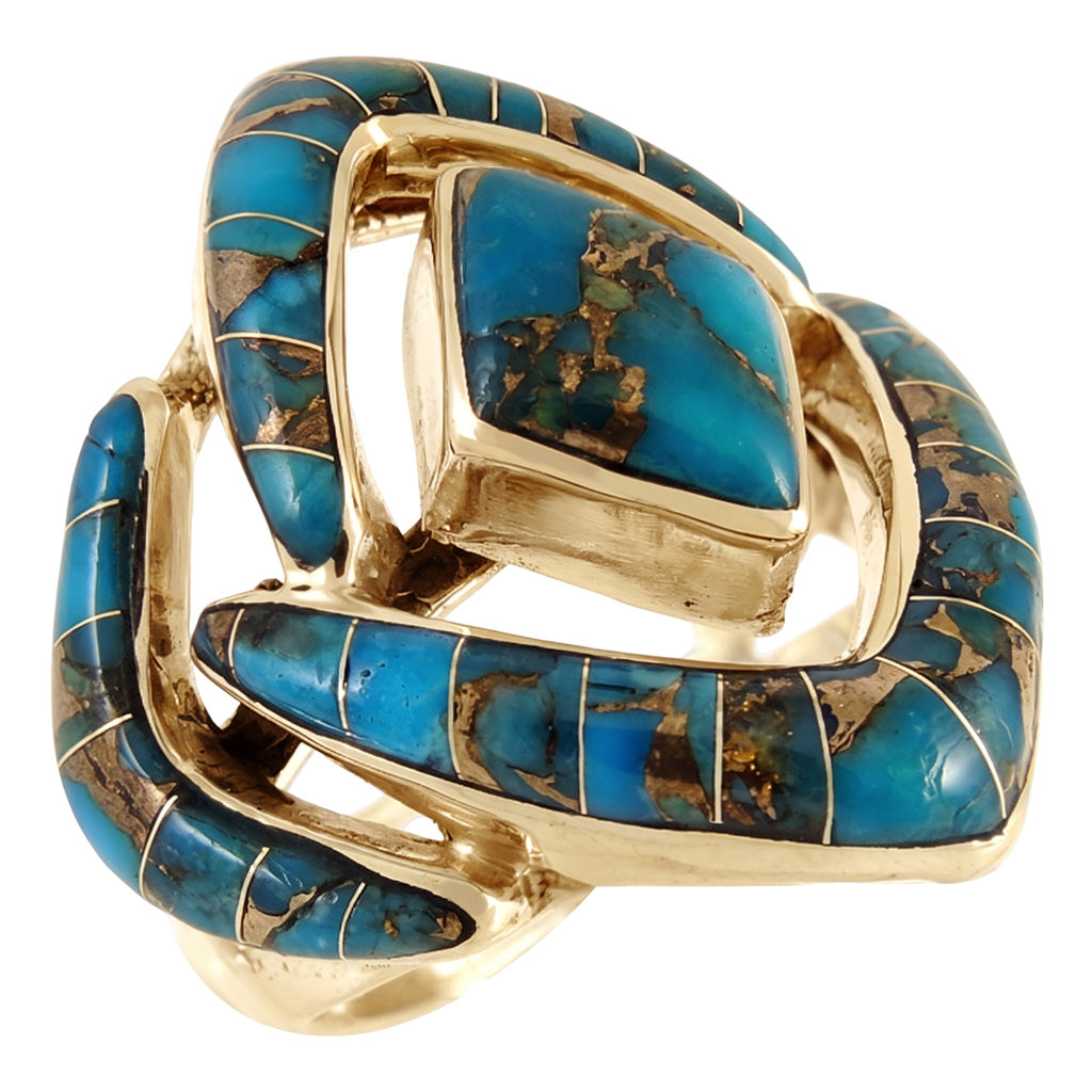 Matrix Turquoise Ring GoldCopper R2040-GB-C84