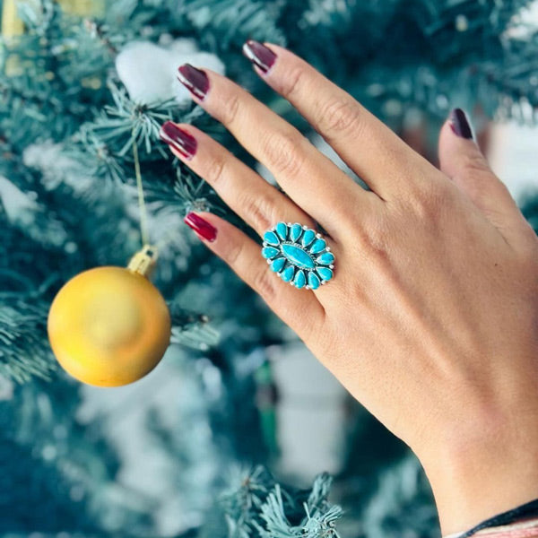FINAL CLEARANCE - Turquoise Ring SilveryCopper™ R2041-SB-C75