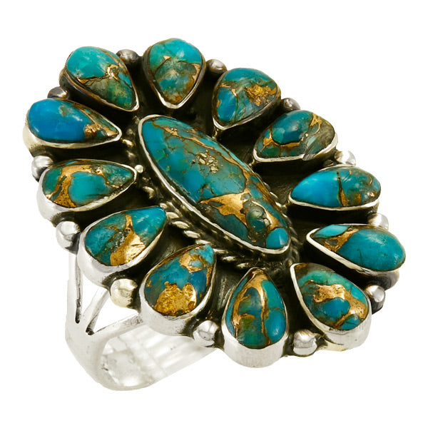 Matrix Turquoise Ring Sterling Silver R2041-C84