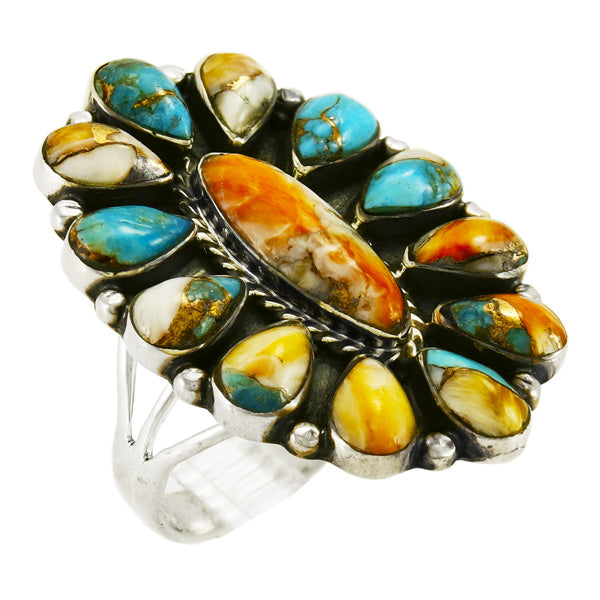 Spiny Turquoise Ring Sterling Silver R2041-C89