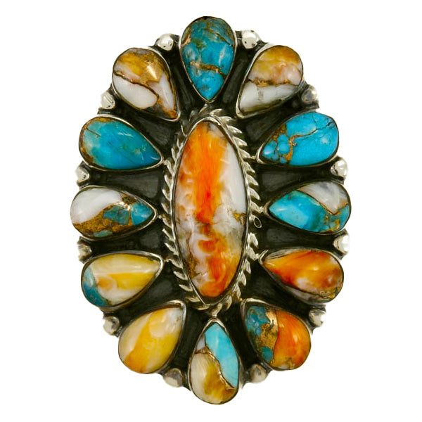 Spiny Turquoise Ring Sterling Silver R2041-C89