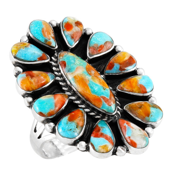 Sprinkles Spiny Turquoise Ring Sterling Silver R2041-C93
