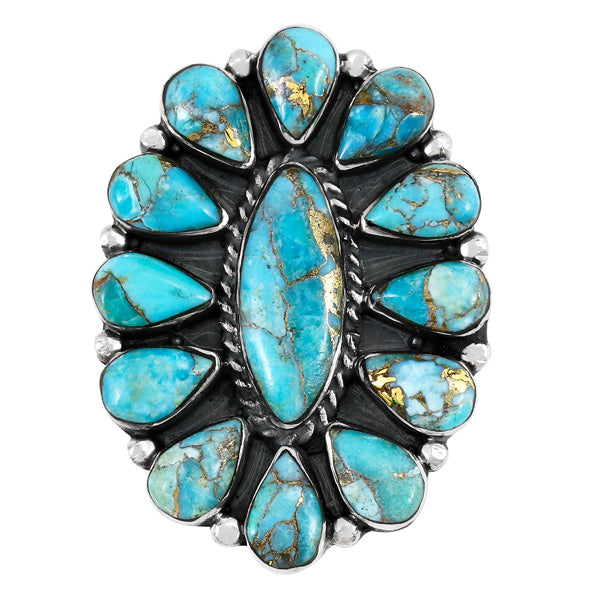 Sky Matrix Turquoise Ring Sterling Silver R2041-C94