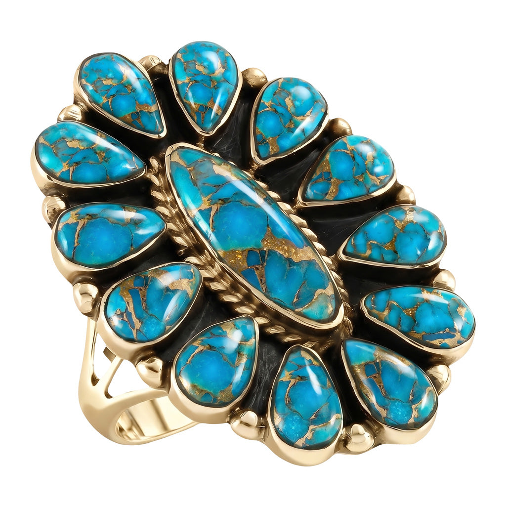 Matrix Turquoise Ring GoldCopper R2041-GB-C84