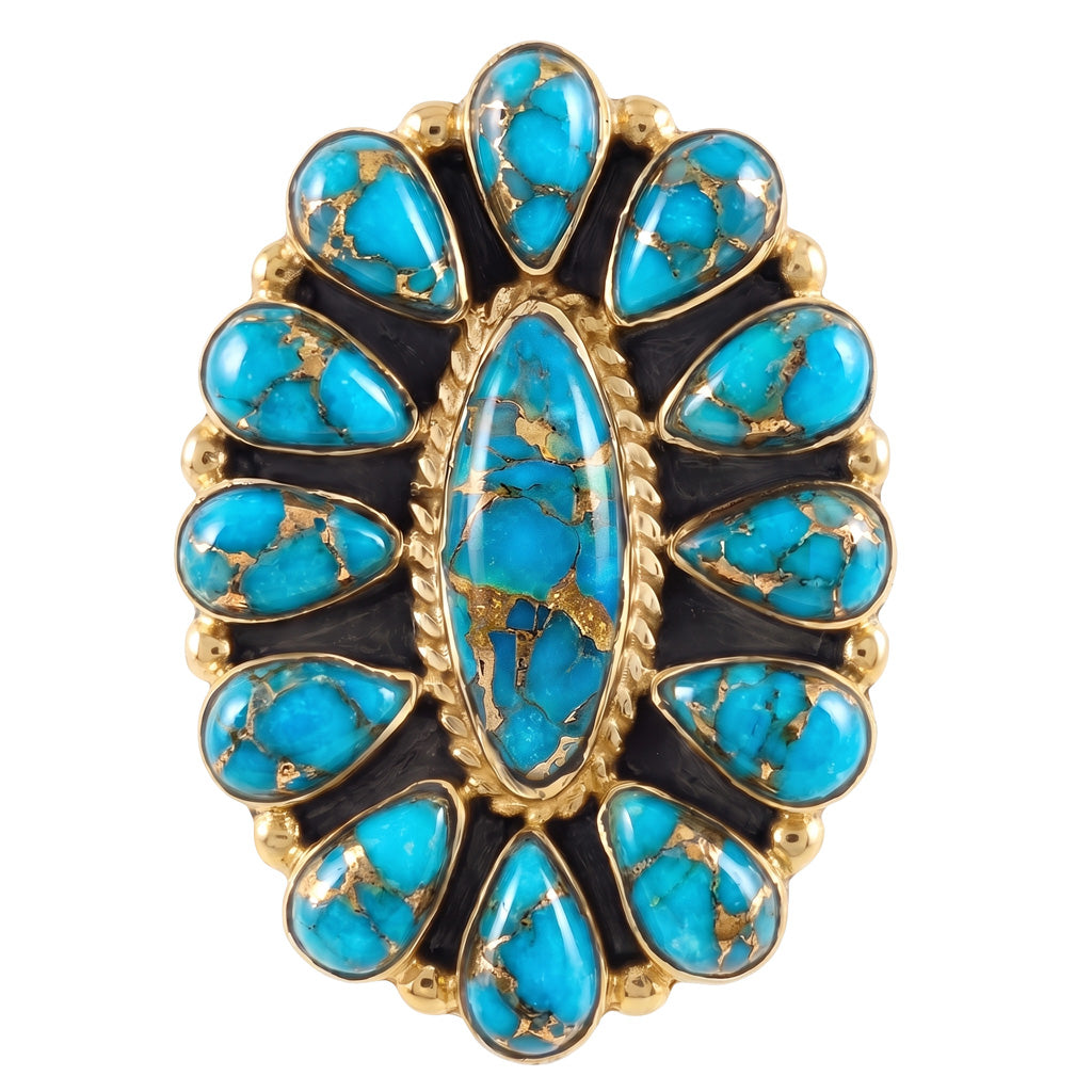 Matrix Turquoise Ring GoldCopper R2041-GB-C84