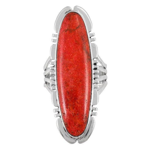 Coral Ring Sterling Silver R2096-LG-C74