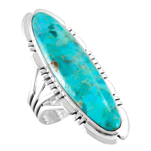 Turquoise Ring Sterling Silver R2096-LG-C75