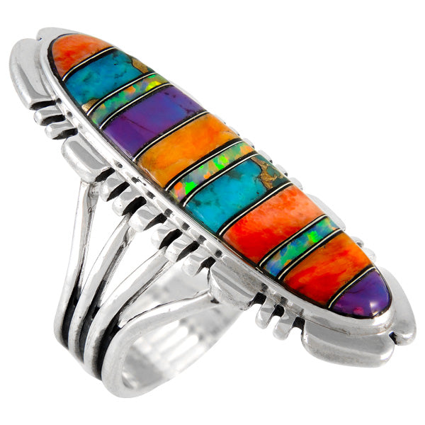 Multicolor Ring Sterling Silver R2096-LG-C00