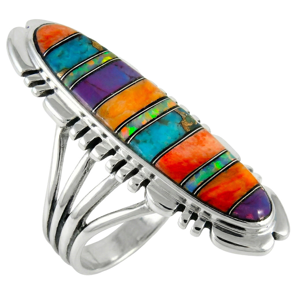 Multicolor Ring Sterling Silver R2096-LG-C00