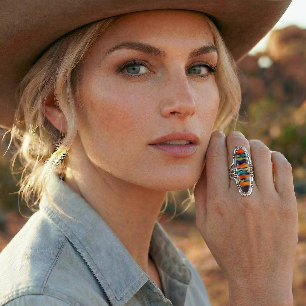 Multicolor Ring Sterling Silver R2096-LG-C00