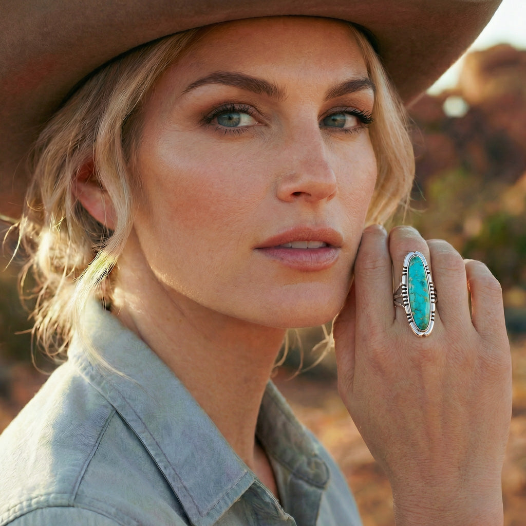 Turquoise Ring SilveryCopper™ R2096-LG-SB-C75