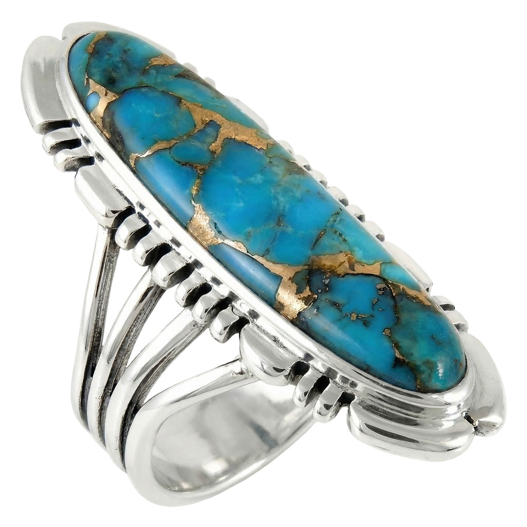 Matrix Turquoise Ring Sterling Silver R2096-LG-C84