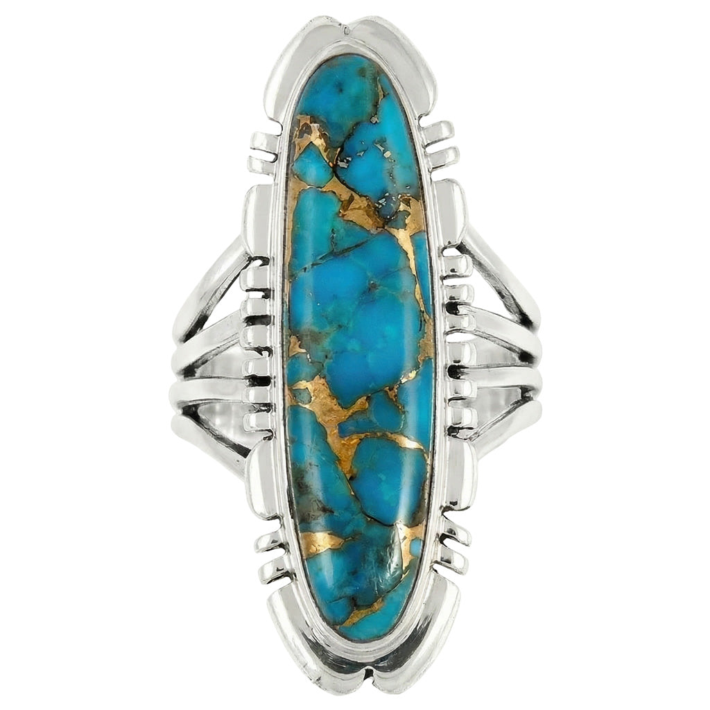 Matrix Turquoise Ring Sterling Silver R2096-LG-C84