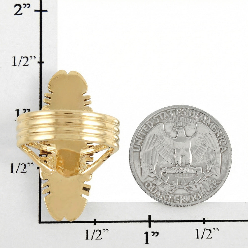 Multi Gemstone Ring GoldBrass R2096-LG-GB-C00