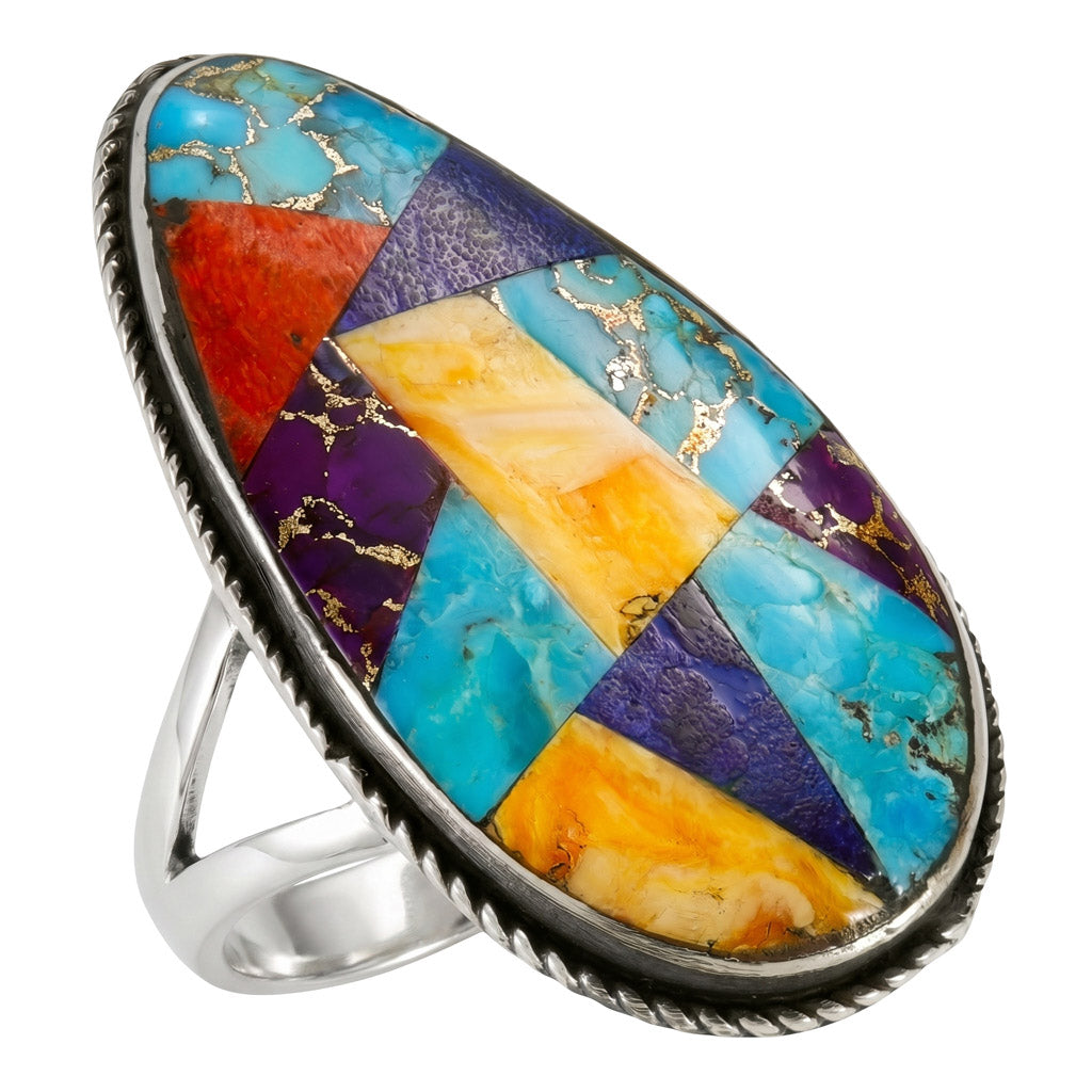 Multicolor Ring Sterling Silver R2219-C01