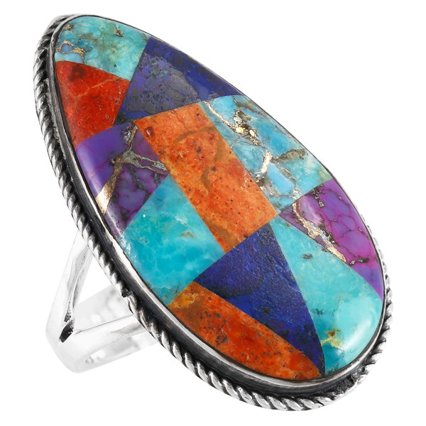 Multicolor Ring Sterling Silver R2219-C01