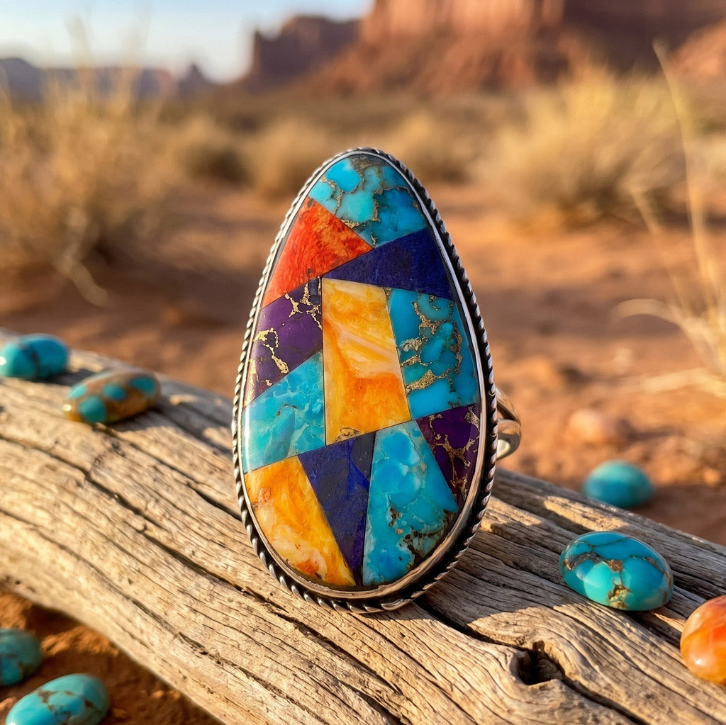 Multicolor Ring Sterling Silver R2219-C01