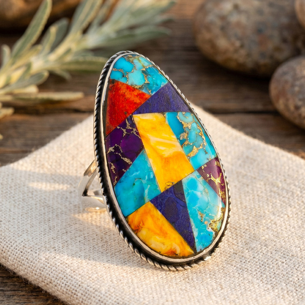 Multicolor Ring Sterling Silver R2219-C01