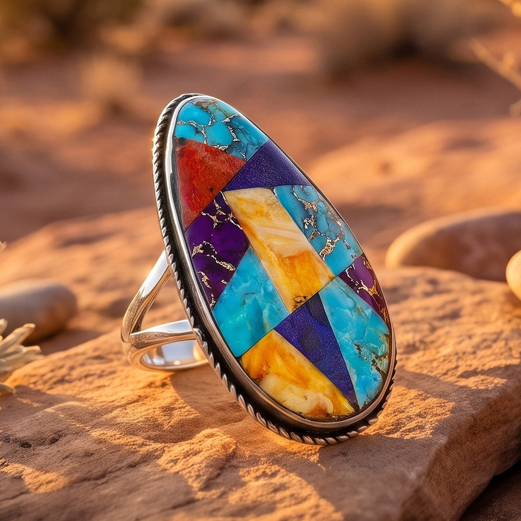 Multicolor Ring Sterling Silver R2219-C01