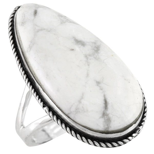 Howlite Ring Sterling Silver R2219-C103