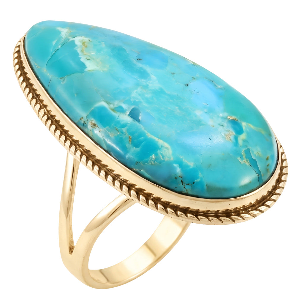 Turquoise Ring GoldCopper R2219-GB-C75