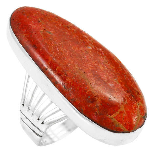 Coral Ring Sterling Silver R2220-C74