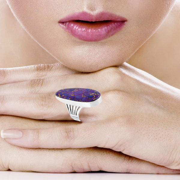 Purple Turquoise Ring Sterling Silver R2220-C77
