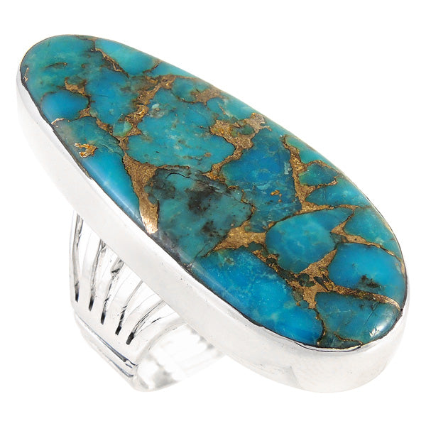 Matrix Turquoise Ring Sterling Silver R2220-C84