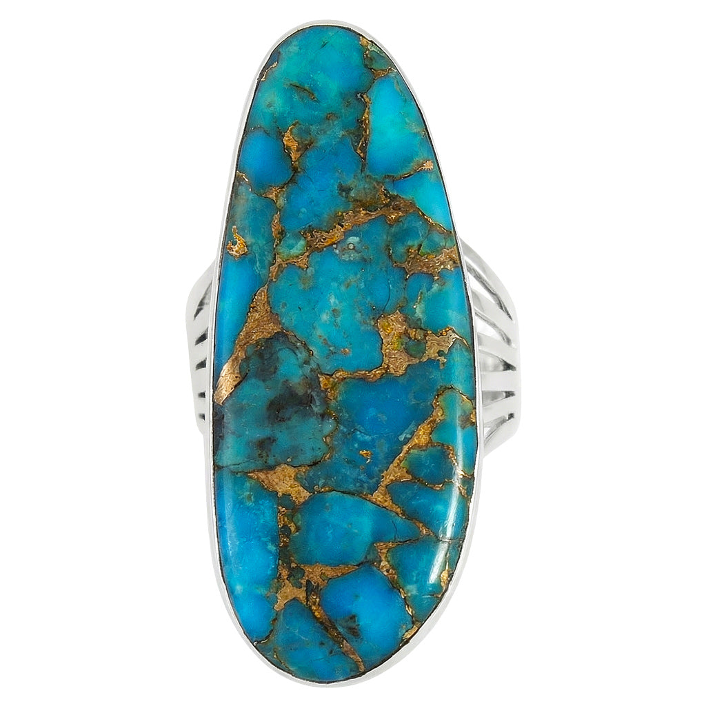 Matrix Turquoise Ring Sterling Silver R2220-C84